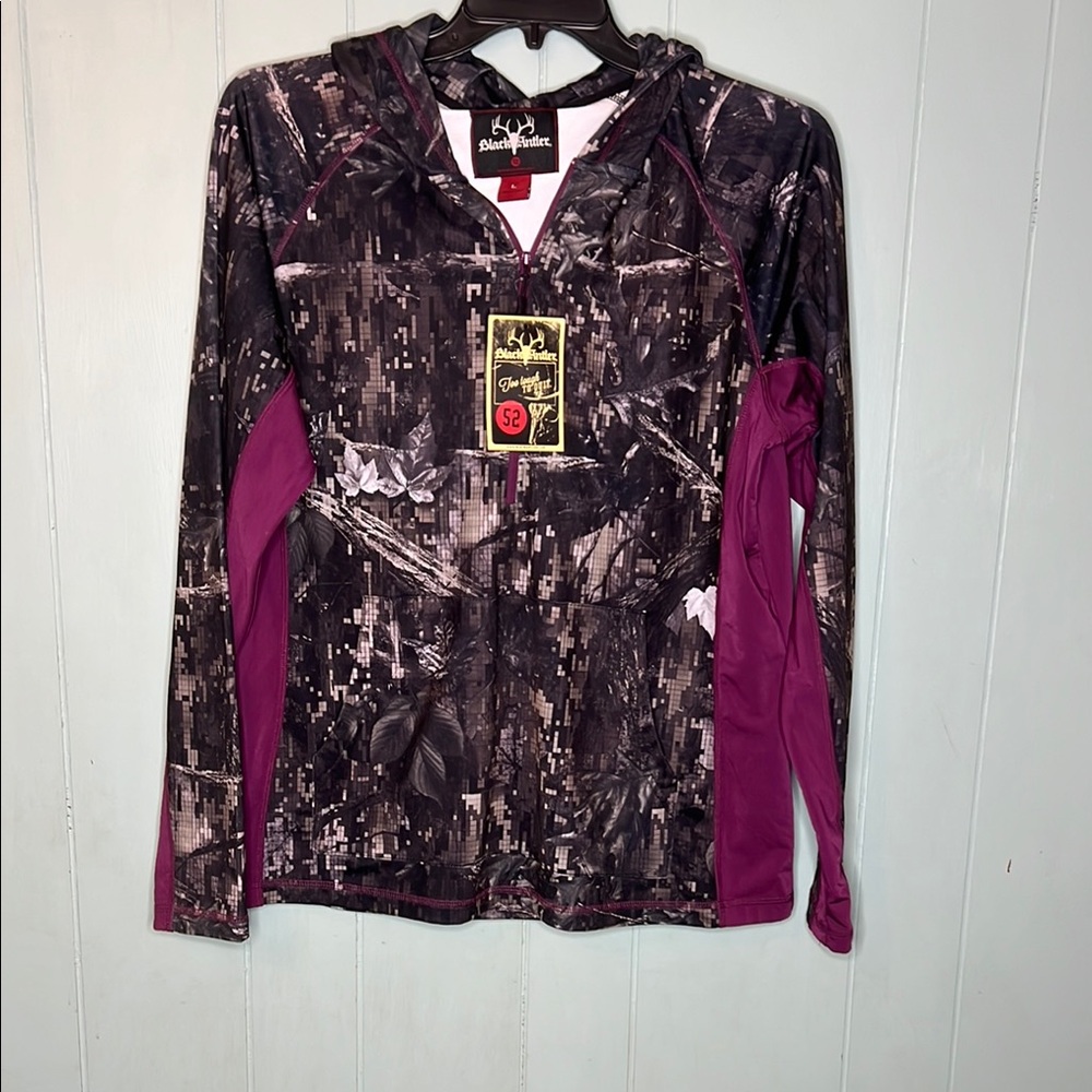 Brown and Pink Graphic Hoodie with Long Sleeves